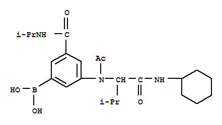 (9ci)-[3-[乙?；鵞1-[(環(huán)己基氨基)羰基]-2-甲基丙基]氨基]-5-[[(1-甲基乙基)氨基]羰基]苯基]-硼酸結(jié)構(gòu)式_397843-94-6結(jié)構(gòu)式