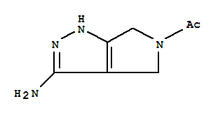 (9CI)-5-乙酰基-1,4,5,6-四氫-吡咯并[3,4-c]吡唑-3-胺結(jié)構(gòu)式_398491-60-6結(jié)構(gòu)式