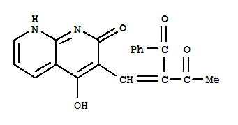 (9ci)-2-[(1,2-二氫-4-羥基-2-氧代-1,8-萘啶-3-基)亞甲基]-1-苯基-1,3-丁烷二酮結(jié)構(gòu)式_401938-50-9結(jié)構(gòu)式