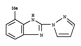 (9ci)-4-甲基-2-(1H-吡唑-1-基)-1H-苯并咪唑結(jié)構(gòu)式_40341-06-8結(jié)構(gòu)式