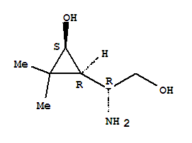 (betar,1r,3s)-rel-(9ci)-beta-氨基-3-羥基-2,2-二甲基-環(huán)丙烷乙醇結(jié)構(gòu)式_408341-78-6結(jié)構(gòu)式