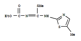 (9ci)-[[(5-甲基-2-噻唑)亞氨基](甲基硫代)甲基]-氨基甲酸乙酯結(jié)構(gòu)式_41228-19-7結(jié)構(gòu)式