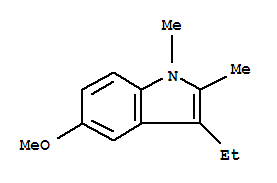 (9ci)-3-乙基-5-甲氧基-1,2-二甲基-1H-吲哚結(jié)構(gòu)式_412284-09-4結(jié)構(gòu)式