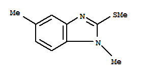 (9ci)-1,5-二甲基-2-(甲基硫代)-1H-苯并咪唑結構式_419540-44-6結構式