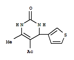 (9ci)-5-乙?；?3,4-二氫-6-甲基-4-(3-噻吩)-2(1H)-嘧啶酮結(jié)構(gòu)式_423153-18-8結(jié)構(gòu)式