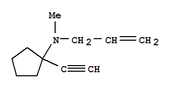 Cyclopentanamine, 1-ethynyl-n-methyl-n-2-propenyl-(9ci)Structure,423162-85-0Structure Cyclopentanamine, 1-ethynyl-n-methyl-n-2-propenyl-(9ci) Structure,423162-85-0Structure