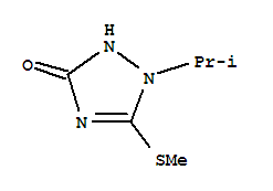 3H-1,2,4-triazol-3-one,1,2-dihydro-1-(1-methylethyl)-5-(methylthio)-(9ci)Structure,42838-38-0Structure 3H-1,2,4-triazol-3-one,1,2-dihydro-1-(1-methylethyl)-5-(methylthio)-(9ci) Structure,42838-38-0Structure