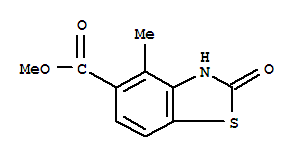 5-Benzothiazolecarboxylicacid,2,3-dihydro-4-methyl-2-oxo-,methylester(9ci)Structure,437651-66-6Structure 5-Benzothiazolecarboxylicacid,2,3-dihydro-4-methyl-2-oxo-,methylester(9ci) Structure,437651-66-6Structure