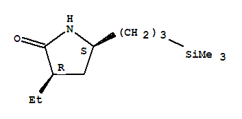 (3r,5s)-rel-(9ci)-3-乙基-5-[3-(三甲基甲硅烷基)丙基]-2-吡咯烷酮結(jié)構(gòu)式_437755-13-0結(jié)構(gòu)式