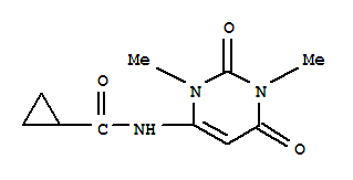 (9ci)-n-(1,2,3,6-四氫-1,3-二甲基-2,6-二氧代-4-嘧啶)-環(huán)丙烷羧酰胺結(jié)構(gòu)式_438614-19-8結(jié)構(gòu)式