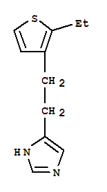 (9ci)-4-[2-(2-乙基-3-噻吩)乙基]-1H-咪唑結(jié)構(gòu)式_443923-44-2結(jié)構(gòu)式