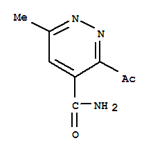4-Pyridazinecarboxamide,3-acetyl-6-methyl-(9ci)Structure,445458-19-5Structure 4-Pyridazinecarboxamide,3-acetyl-6-methyl-(9ci) Structure,445458-19-5Structure