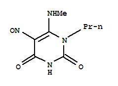 2,4(1H,3h)-pyrimidinedione, 6-(methylamino)-5-nitroso-1-propyl-(9ci)Structure,445481-74-3Structure 2,4(1H,3h)-pyrimidinedione, 6-(methylamino)-5-nitroso-1-propyl-(9ci) Structure,445481-74-3Structure