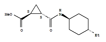 2-[[(反式-4-乙基環(huán)己基)氨基]羰基]-環(huán)丙烷羧酸結(jié)構(gòu)式_452910-07-5結(jié)構(gòu)式