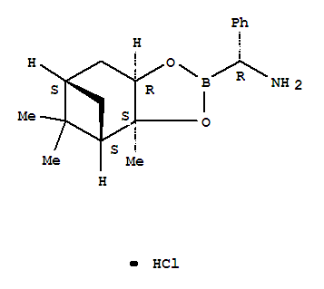 (alphaR,3aS,4S,6S,7aR)-六氫-3a,8,8-三甲基-alpha-苯基-4,6-甲橋-1,3,2-苯并二氧硼烷-2-甲胺鹽酸鹽 (1:1)結(jié)構(gòu)式_476334-31-3結(jié)構(gòu)式