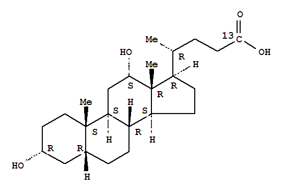 去氧膽酸-13C結(jié)構式_52886-37-0結(jié)構式