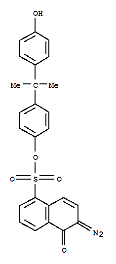 6-重氮基-5,6-二氫-5-氧代-1-萘磺酸 4-[1-(4-羥基苯基)-1-甲基乙基]苯基酯結(jié)構(gòu)式_53155-39-8結(jié)構(gòu)式