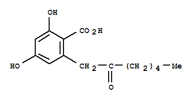 2,4-Dihydroxy-6-(2-oxoheptyl)benzoic acidStructure,63939-19-5Structure 2,4-Dihydroxy-6-(2-oxoheptyl)benzoic acid Structure,63939-19-5Structure