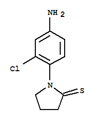 2-Pyrrolidinethione, 1-(4-amino-2-chlorophenyl)-Structure,640288-02-4Structure 2-Pyrrolidinethione, 1-(4-amino-2-chlorophenyl)- Structure,640288-02-4Structure