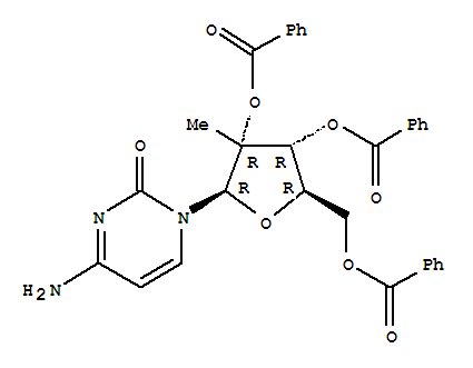2’-C-methyl-2’,3’,5’-tri-o-benzoylcytidineStructure,640725-69-5Structure 2’-C-methyl-2’,3’,5’-tri-o-benzoylcytidine Structure,640725-69-5Structure