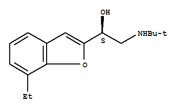 (S)-α-[[(1,1-二甲基乙基)氨基]甲基]-7-乙基-2-苯并呋喃甲醇結(jié)構(gòu)式_64100-62-5結(jié)構(gòu)式