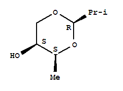 (2alpha,4alpha,5alpha)-(9CI)-4-甲基-2-(1-甲基乙基)-1,3-二噁烷-5-醇結(jié)構(gòu)式_64446-62-4結(jié)構(gòu)式