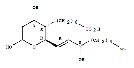 (2R,3S,4S)-四氫-4,6-二羥基-2-[(1E,3S)-3-羥基-1-辛烯-1-基]-2H-吡喃-3-庚酸結(jié)構(gòu)式_64626-32-0結(jié)構(gòu)式