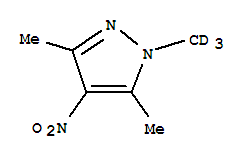(9ci)-3,5-二甲基-1-(甲基-d3)-4-硝基-1H-吡唑結(jié)構(gòu)式_64678-72-4結(jié)構(gòu)式