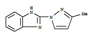 (9ci)-2-(3-甲基-1H-吡唑-1-基)-1H-苯并咪唑結(jié)構式_6488-90-0結(jié)構式