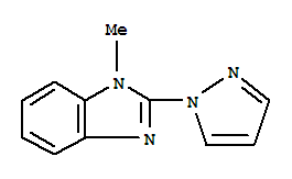 (9ci)-1-甲基-2-(1H-吡唑-1-基)-1H-苯并咪唑結構式_6488-97-7結構式
