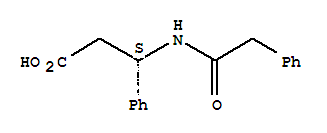 (S)-n-苯基乙?；?beta-苯丙氨酸結(jié)構(gòu)式_65414-83-7結(jié)構(gòu)式
