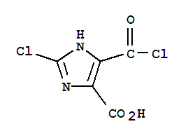 (9ci)-2-氯-5-(氯羰基)-1H-咪唑-4-羧酸結(jié)構(gòu)式_69579-59-5結(jié)構(gòu)式