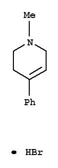 Pyridine,1,2,3,6-tetrahydro-1-methyl-4-phenyl-, hydrobromide (1:1)Structure,69675-06-5Structure Pyridine,1,2,3,6-tetrahydro-1-methyl-4-phenyl-, hydrobromide (1:1) Structure,69675-06-5Structure