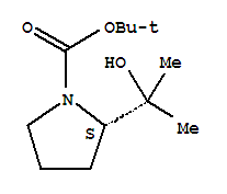 (S)-2-(1-羥基-1-甲基乙基)-吡咯烷-1-羧酸叔丁基酯結(jié)構(gòu)式_698347-48-7結(jié)構(gòu)式