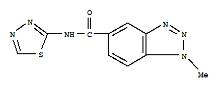 (9ci)-1-甲基-n-1,3,4-噻二唑-2-基-1H-苯并噻唑-5-羧酰胺結構式_700852-28-4結構式