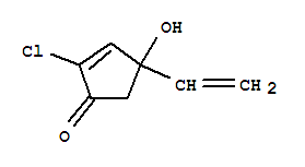 2-Cyclopenten-1-one, 2-chloro-4-ethenyl-4-hydroxy-Structure,700869-78-9Structure 2-Cyclopenten-1-one, 2-chloro-4-ethenyl-4-hydroxy- Structure,700869-78-9Structure