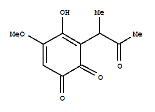 (9ci)-4-羥基-5-甲氧基-3-(1-甲基-2-氧代丙基)-3,5-環(huán)己二烯-1,2-二酮結(jié)構(gòu)式_701917-29-5結(jié)構(gòu)式