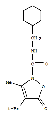  n-(環(huán)己基甲基)-3-甲基-4-(1-甲基乙基)-5-氧代-2(5H)-異噁唑羧酰胺結構式_706803-60-3結構式