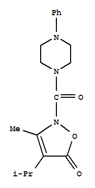 (9ci)-1-[[3-甲基-4-(1-甲基乙基)-5-氧代-2(5h)-異噁唑基]羰基]-4-苯基-哌嗪結(jié)構(gòu)式_706804-19-5結(jié)構(gòu)式