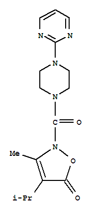 (9ci)-1-[[3-甲基-4-(1-甲基乙基)-5-氧代-2(5h)-異噁唑基]羰基]-4-(2-嘧啶)-哌嗪結構式_706804-26-4結構式