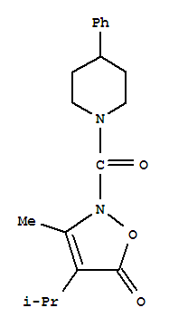 (9ci)-1-[[3-甲基-4-(1-甲基乙基)-5-氧代-2(5h)-異噁唑基]羰基]-4-苯基-哌啶結(jié)構(gòu)式_706804-67-3結(jié)構(gòu)式