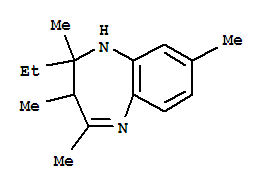 1H-1,5-benzodiazepine,2-ethyl-2,3-dihydro-2,3,4,8-tetramethyl-(9ci)Structure,710355-62-7Structure 1H-1,5-benzodiazepine,2-ethyl-2,3-dihydro-2,3,4,8-tetramethyl-(9ci) Structure,710355-62-7Structure