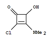 2-Cyclobuten-1-one, 2-chloro-3-(dimethylamino)-4-hydroxy-Structure,71442-86-9Structure 2-Cyclobuten-1-one, 2-chloro-3-(dimethylamino)-4-hydroxy- Structure,71442-86-9Structure