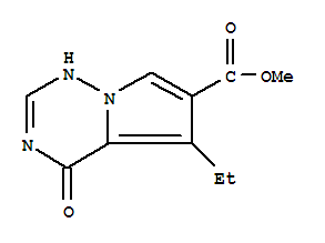 (9CI)-5-乙基-1,4-二氫-4-氧代-吡咯并[2,1-f][1,2,4]三嗪-6-羧酸甲酯結(jié)構(gòu)式_714971-30-9結(jié)構(gòu)式
