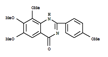 4(1H)-quinazolinone, 6,7,8-trimethoxy-2-(4-methoxyphenyl)-(9ci)Structure,71628-70-1Structure 4(1H)-quinazolinone, 6,7,8-trimethoxy-2-(4-methoxyphenyl)-(9ci) Structure,71628-70-1Structure