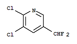 (9CI)-2,3-二氯-5-(二氟甲基)-吡啶結(jié)構(gòu)式_71690-06-7結(jié)構(gòu)式
