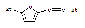 Furan, 2-(1-butynyl)-5-ethyl-(9ci)Structure,71860-16-7Structure Furan, 2-(1-butynyl)-5-ethyl-(9ci) Structure,71860-16-7Structure