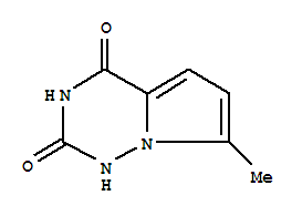 (9CI)-7-甲基-吡咯并[2,1-f][1,2,4]三嗪-2,4(1H,3H)-二酮結(jié)構(gòu)式_71971-31-8結(jié)構(gòu)式