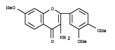 4H-1-benzopyran-4-one,3-amino-2-(3,4-dimethoxyphenyl)-7-methoxy-(9ci)Structure,72271-95-5Structure 4H-1-benzopyran-4-one,3-amino-2-(3,4-dimethoxyphenyl)-7-methoxy-(9ci) Structure,72271-95-5Structure