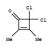 2-Cyclobuten-1-one, 4,4-dichloro-2,3-dimethyl-Structure,72284-72-1Structure 2-Cyclobuten-1-one, 4,4-dichloro-2,3-dimethyl- Structure,72284-72-1Structure